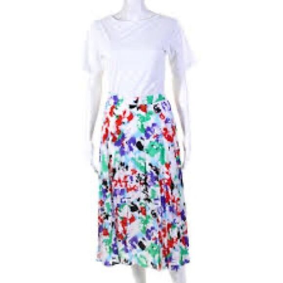 TANYA TAYLOR Floral Midi Skirt A-Line Multicolor Size 10 NWOT - Picture 8 of 8